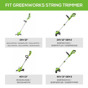 Greenworks six-pack spools provide extended run-time with factory-wound performance.