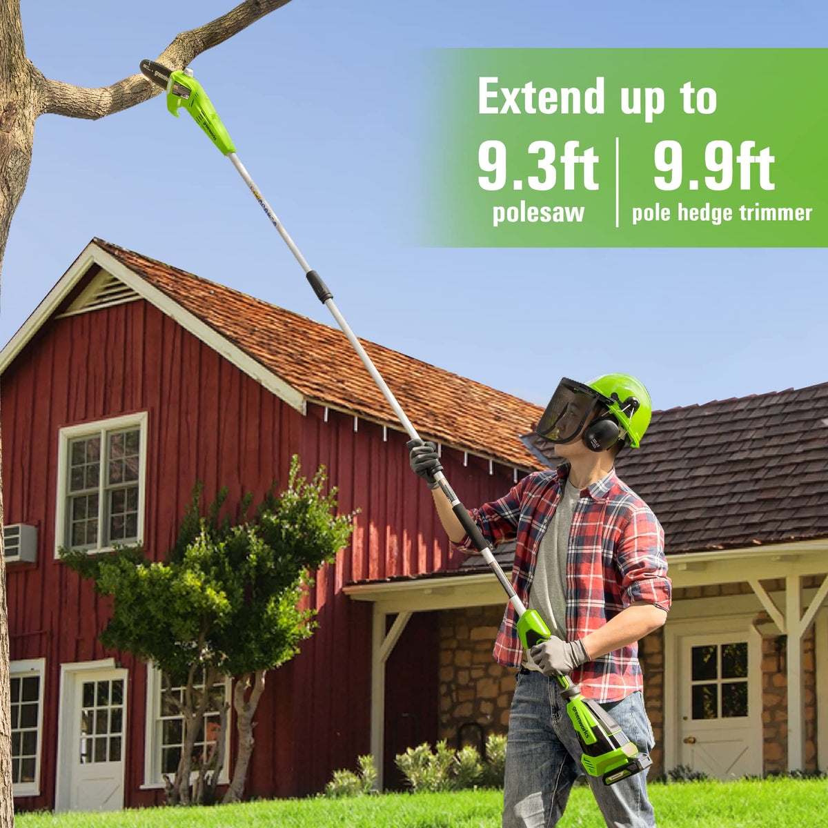Greenworks tool-free adjustment helps quick setup