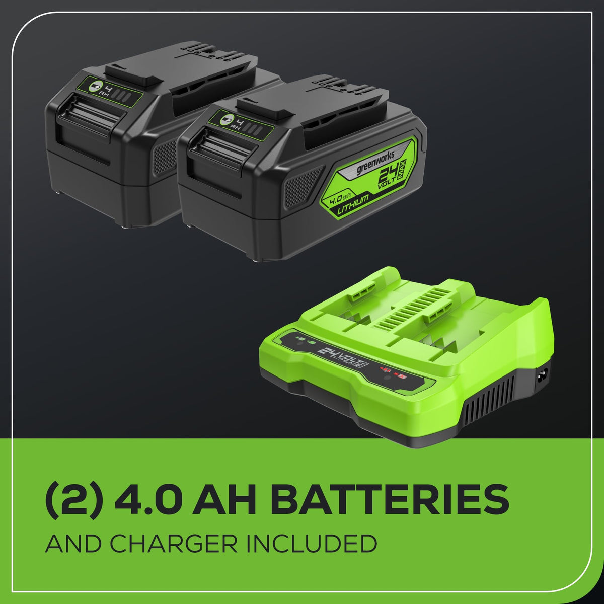 Greenworks turbo leaf pickup button enhances yard debris pickup