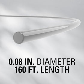 Greenworks twist-design line visual shows reduced noise during trimming.