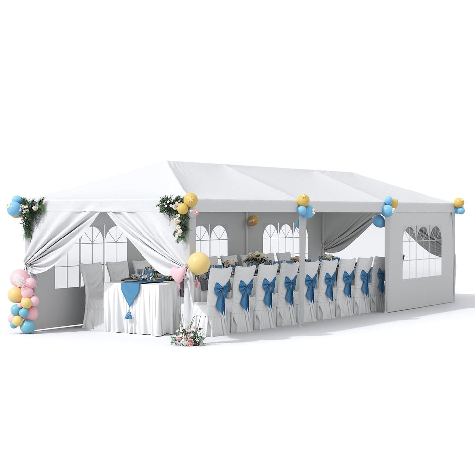 Greesum 10x30 canopy frame for sturdy outdoor shelter setup