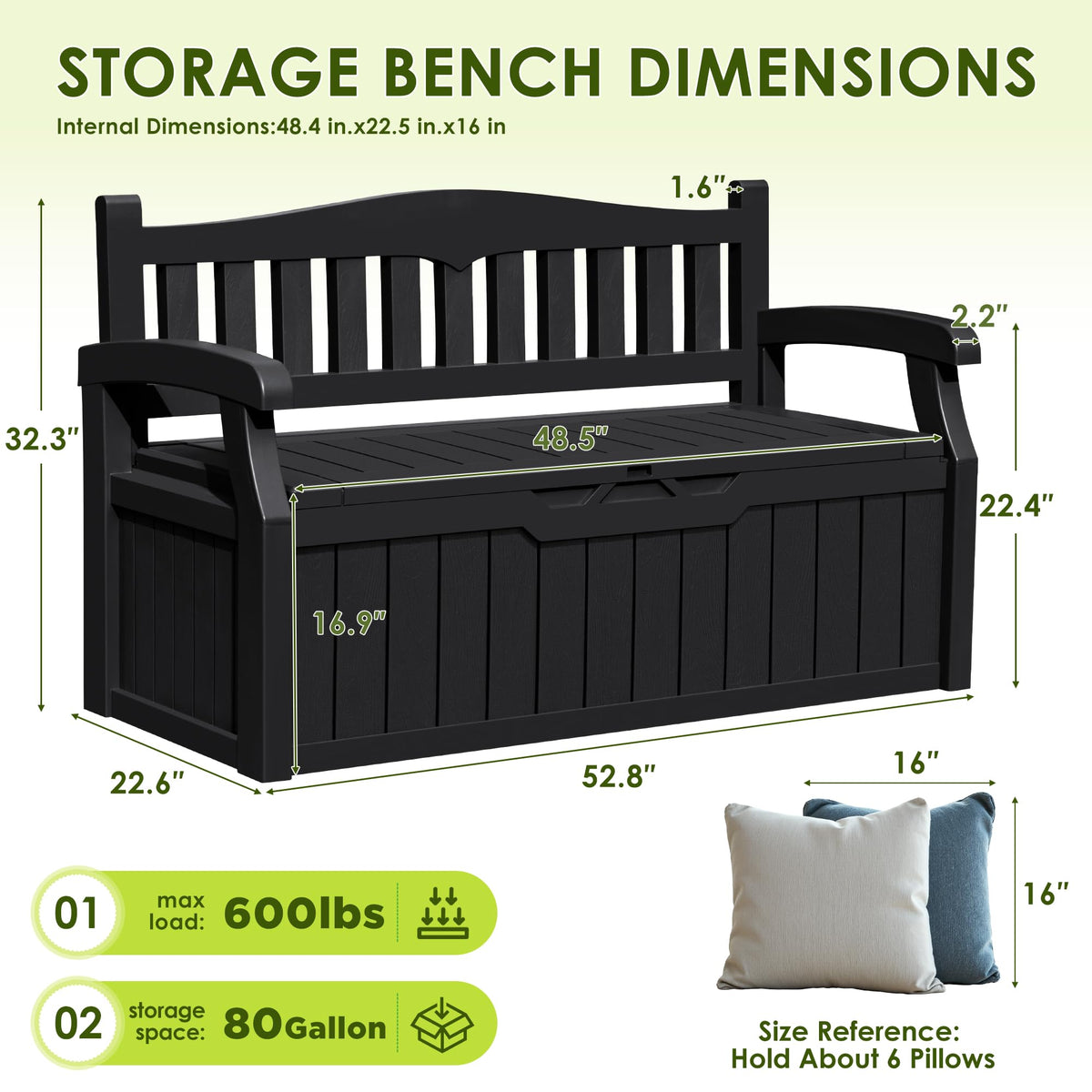 Greesum 80-gallon bench porch-setup captures versatile outdoor seating and storage solution.