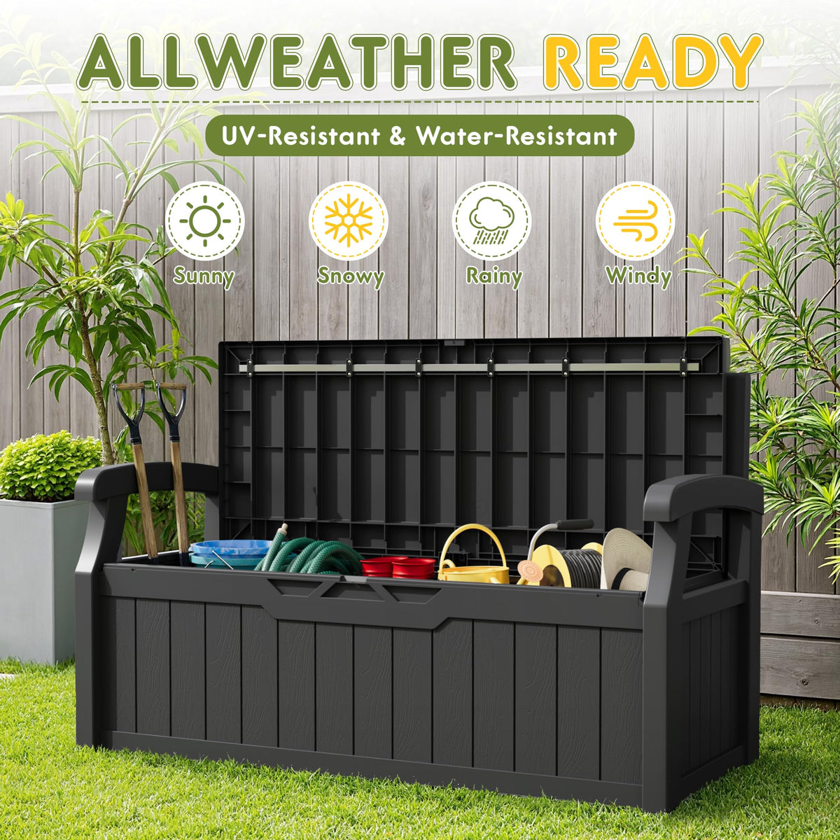 Greesum bench seat comfortable for two to three outdoors.