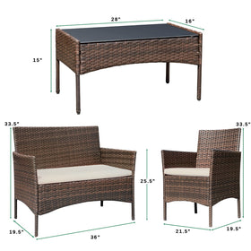 Versatile outdoor set ideal for balcony, patio, or poolside.