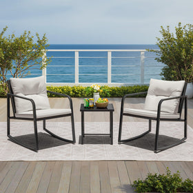Greesum beige cushions add soft comfort for lounging and conversations.