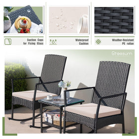 Greesum beige patio set blends with any outdoor décor