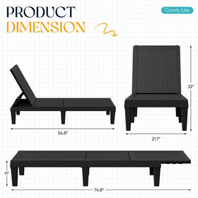 Greesum chaise lounge ideal for pool, beach, or patio use