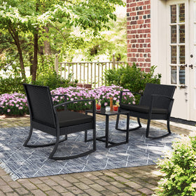 Greesum glass table dark black with easy-clean surface for spills.
