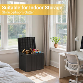 Greesum lockable deck box provides added security for cushions and accessories.