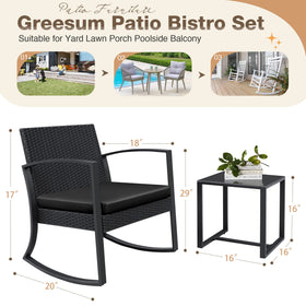 Greesum rocking chair upholstered seat offers enhanced comfort.