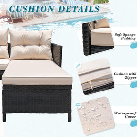 Greesum UV-resistant PE rattan resists sun and rain