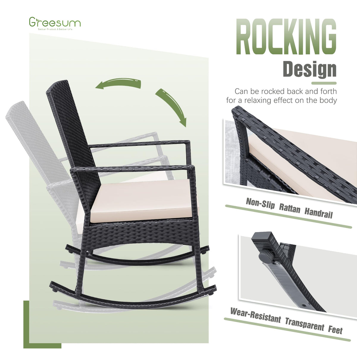 Greesum waterproof cushions providing added comfort and durability