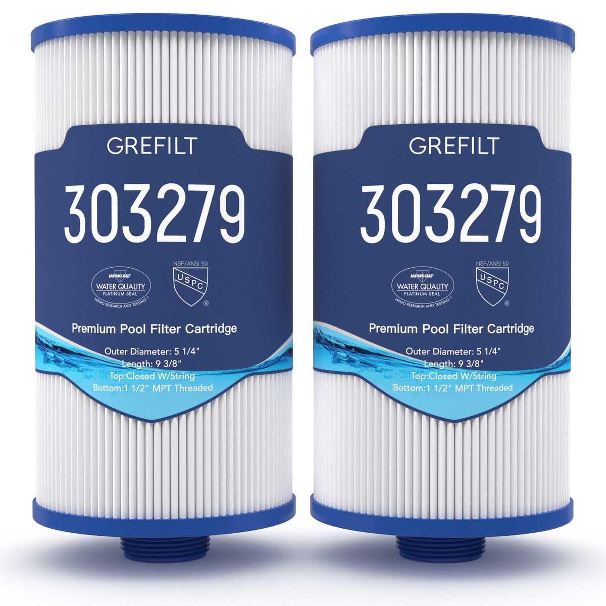 Grefilt hot tub filter compatible with Watkins 303279 for a secure fit and reliable filtration.