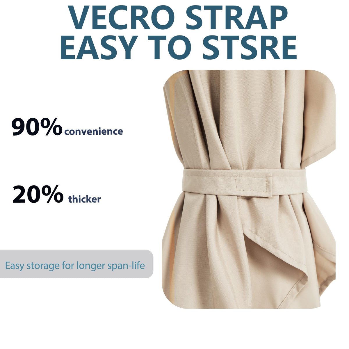 GREFORG sturdy pole and six ribs for wind stability.