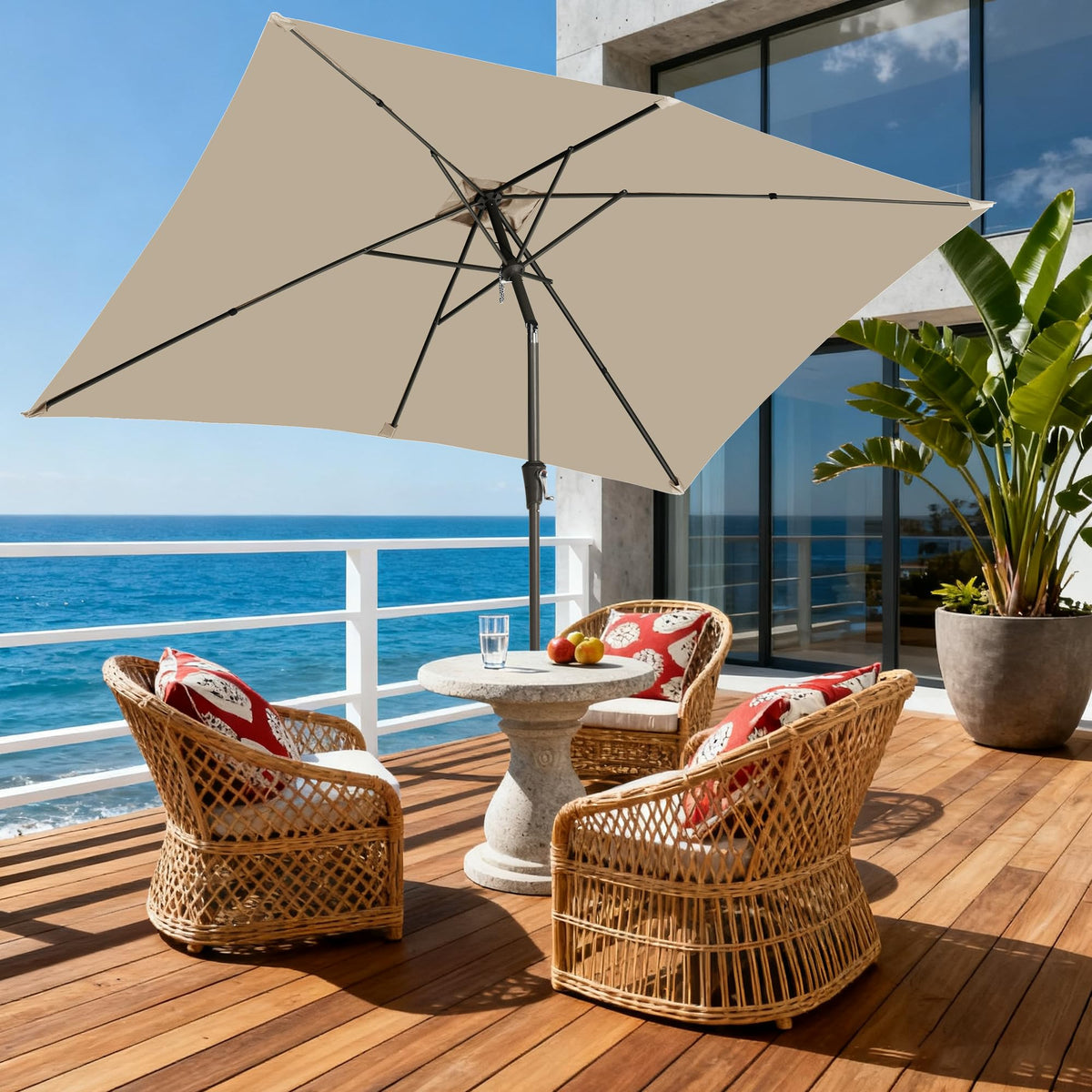 GREFORG 97% UV protection keeps shade cooler.