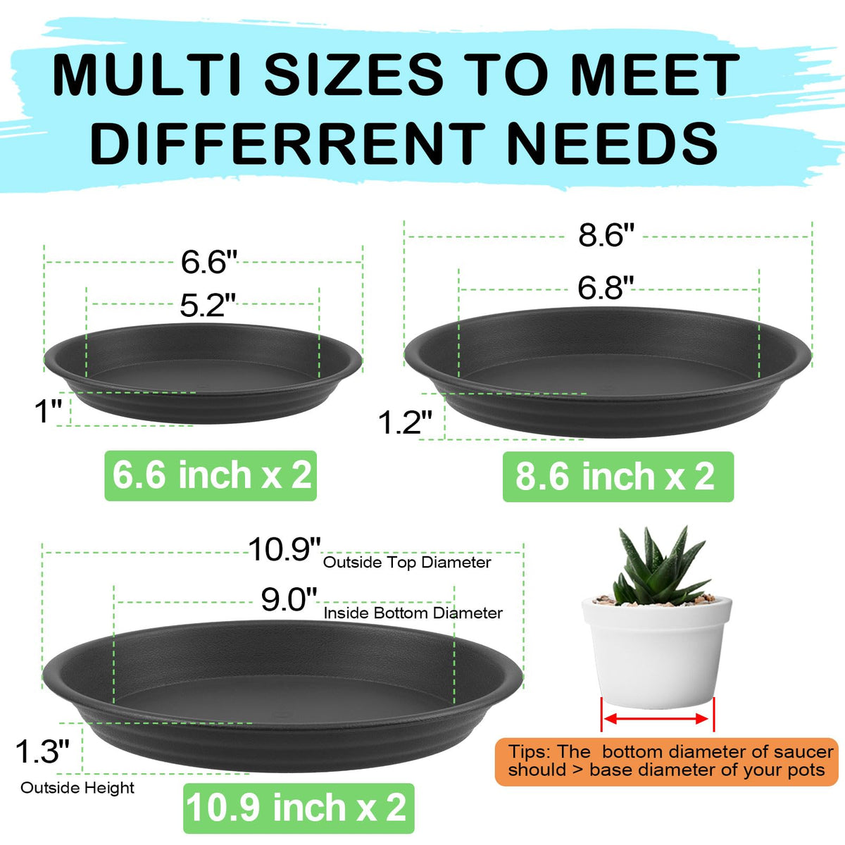GREGICH 6-inch plant saucer top view traps drips for tidy shelves.