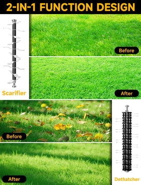 Grelawner collection bag demonstrates easy debris capture for tidy lawn cleanup.