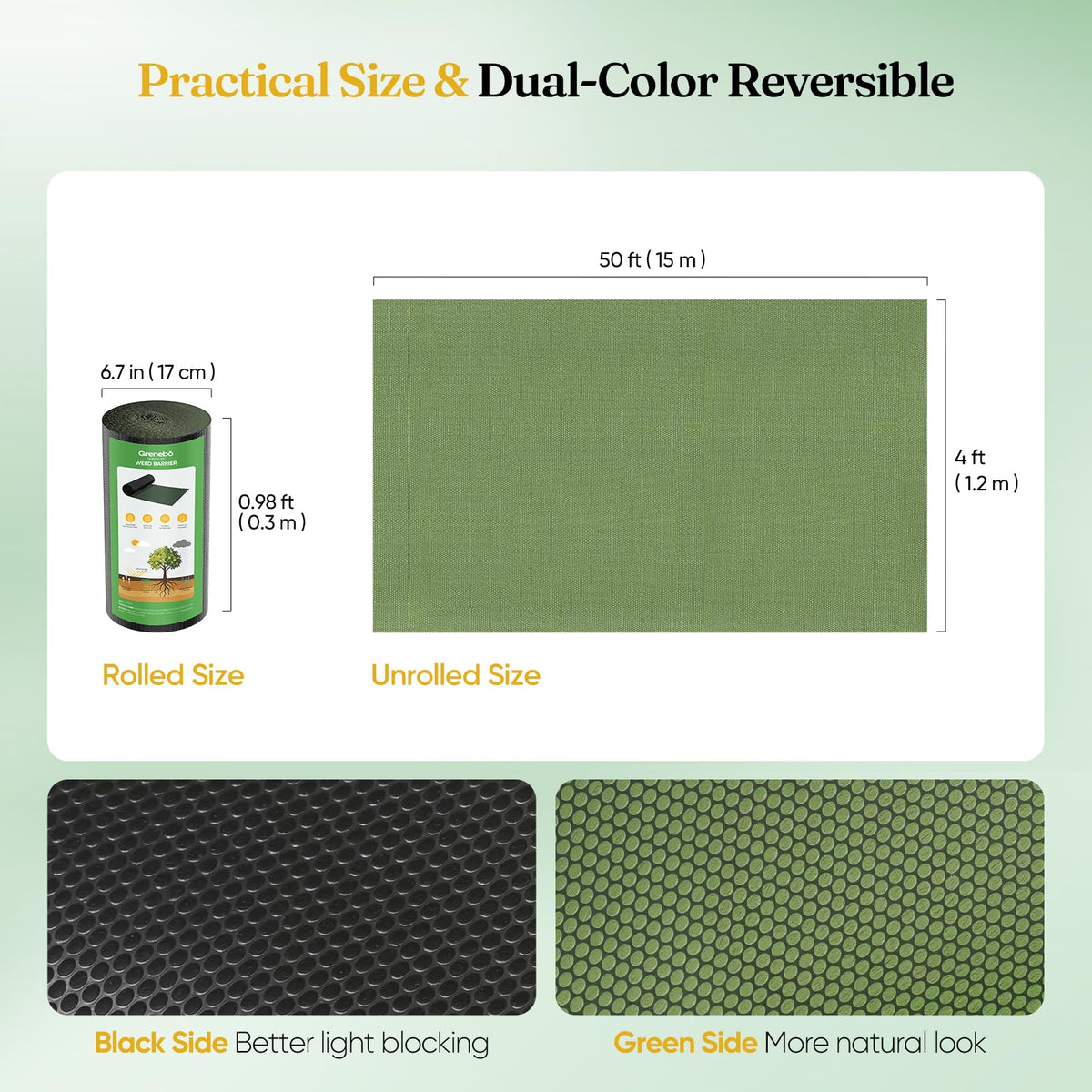 Grenebo breathable ground cover ensures water and air reach roots efficiently.