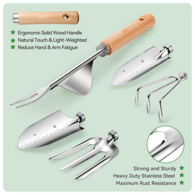 Grenebo ergonomic non-slip handles reduce fatigue during digging and planting.