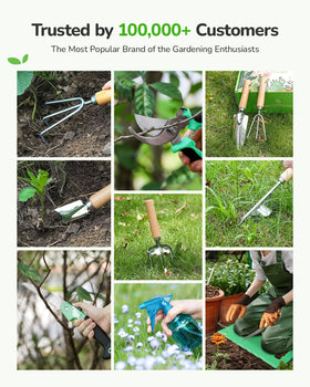 Folding saw and kneeling pad included for easy pruning and kneeling work