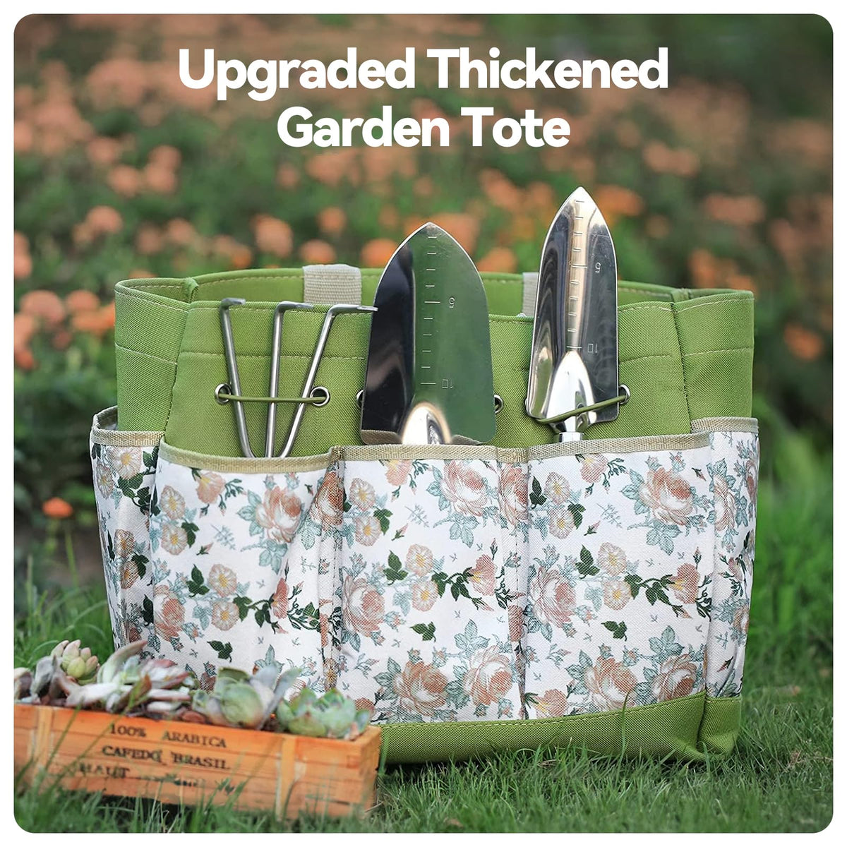 Grenebo tote bag with floral vintage design offers stylish storage