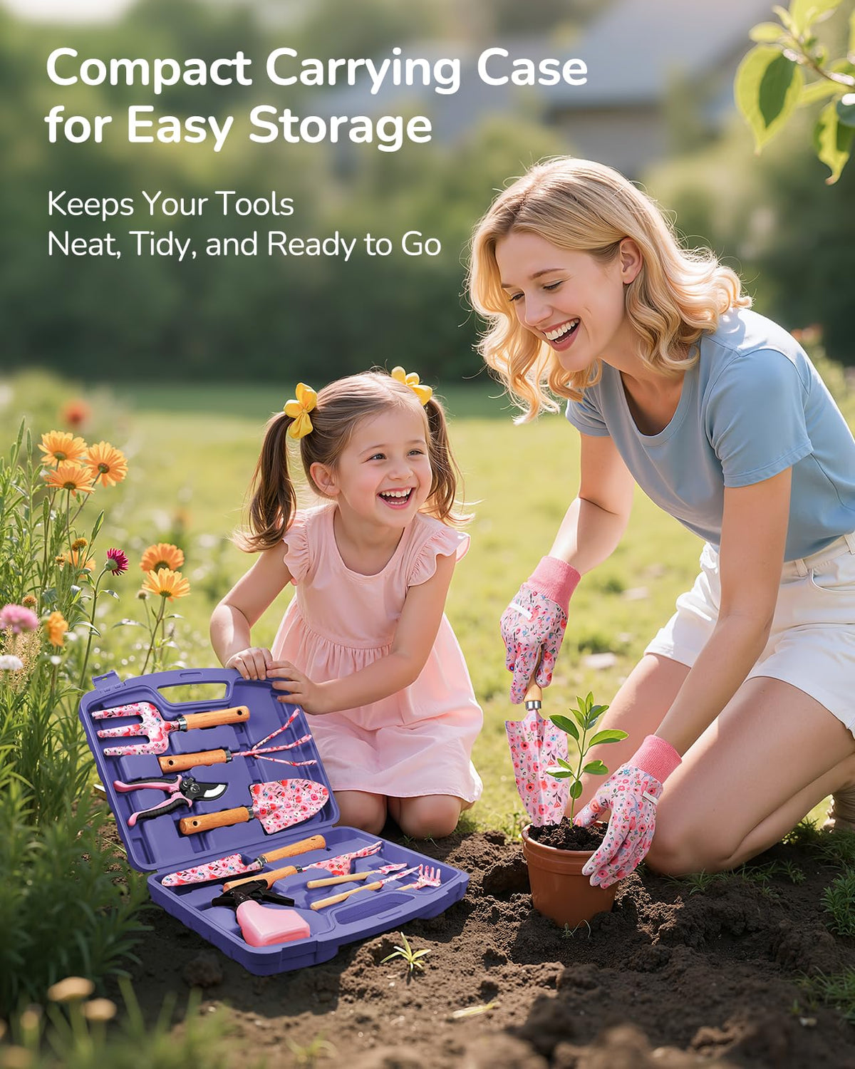 Grenebo gift-ready garden kit features floral print for thoughtful gifting.