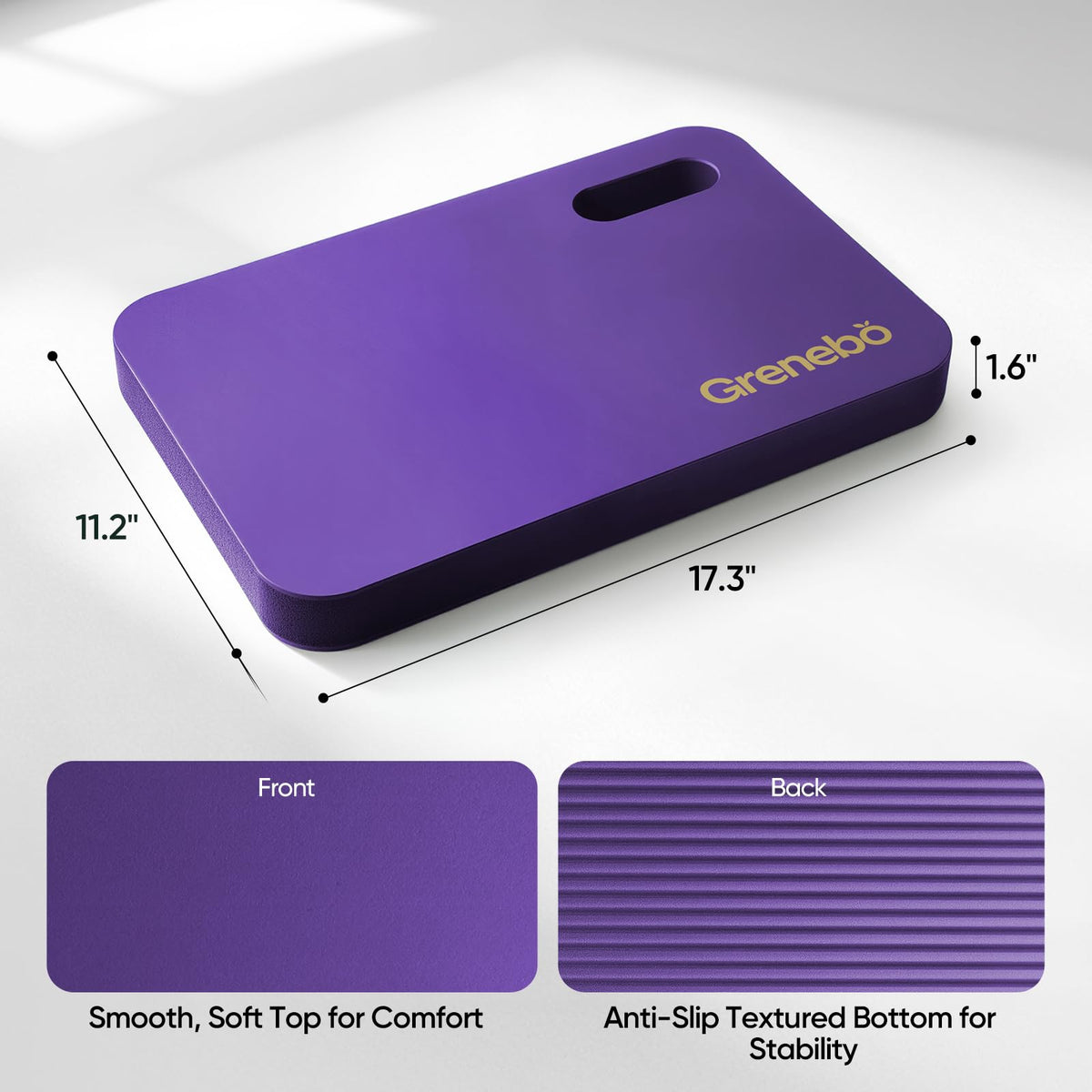 Grenebo kneeling pad with portable handle for easy transport