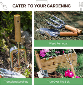Grenebo floral storage bag keeps tools organized and ready for garden duty.