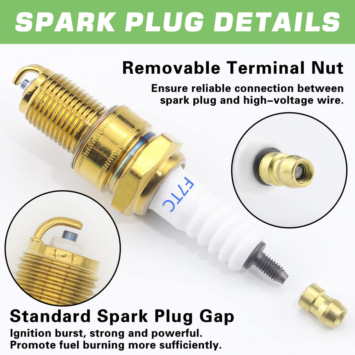 GREPSPUD spark plug wrench included for easy installation.