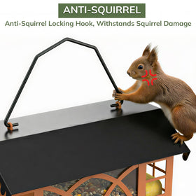 Grete Gotye bird feeder easy-fill lid simplifies refills and quick cleanups.