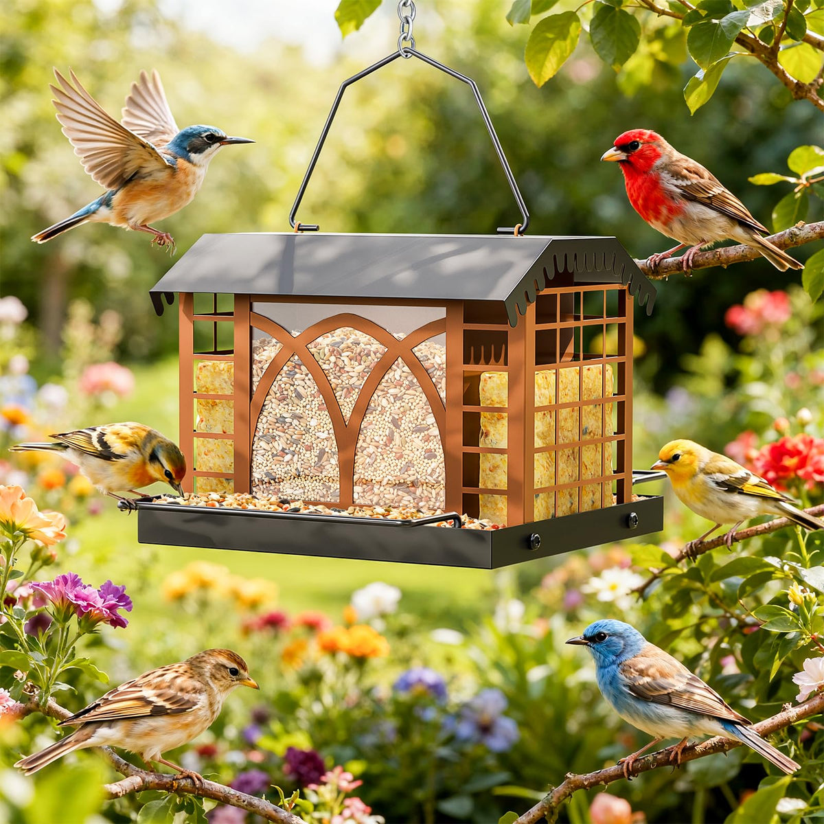 Grete Gotye bird feeder thoughtful-gift-for-bird-lovers adds garden joy year-round.