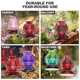 Grete Gotye colorful glass feeder, ideal gifts for moms and nature lovers