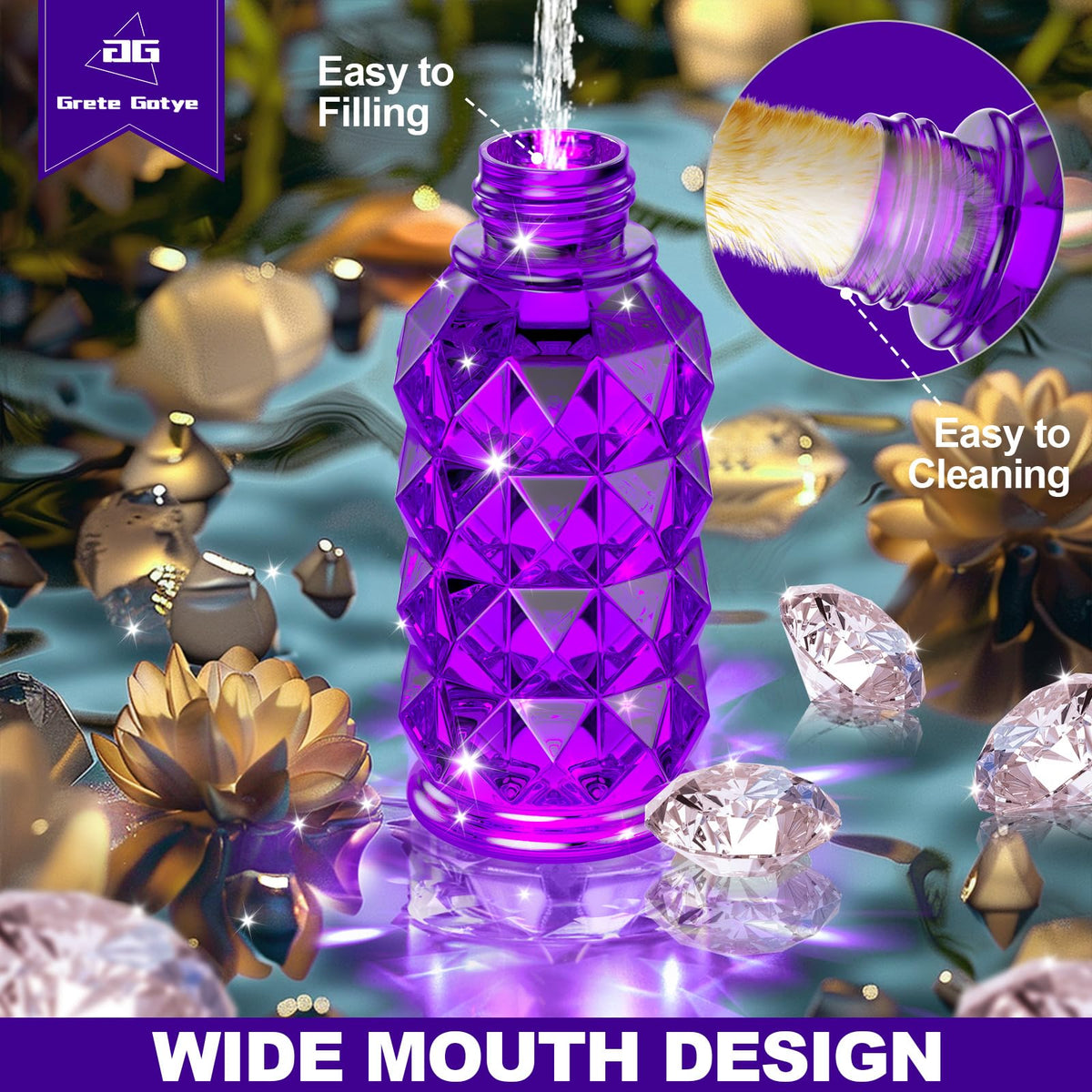Grete Gotye Glass Hummingbird Feeder 25 ounce capacity minimizes refills