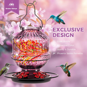Grete Gotye hummingbird feeder with five flower ports supports multiple visitors