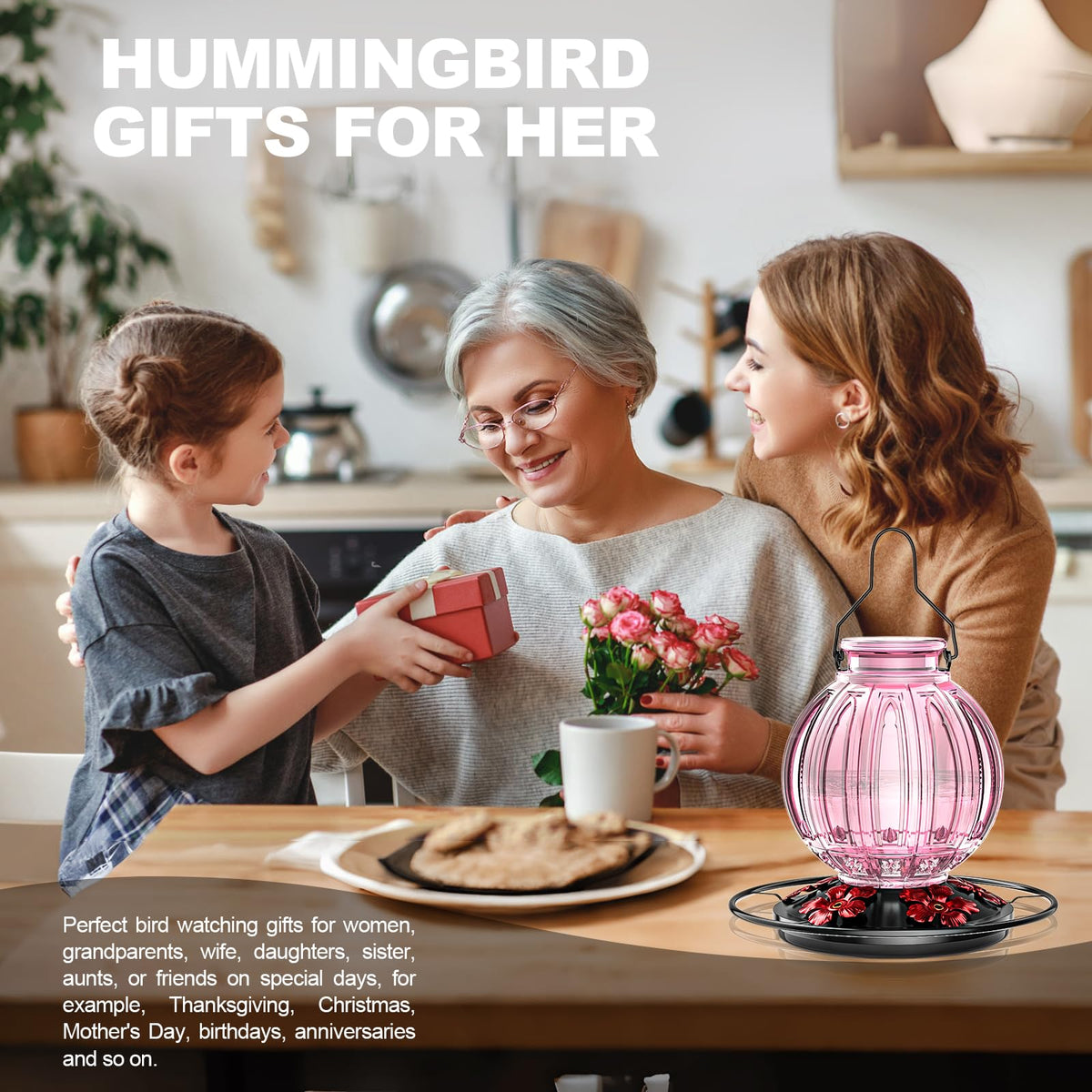Grete Gotye gift-ready hummingbird feeder for bird lovers