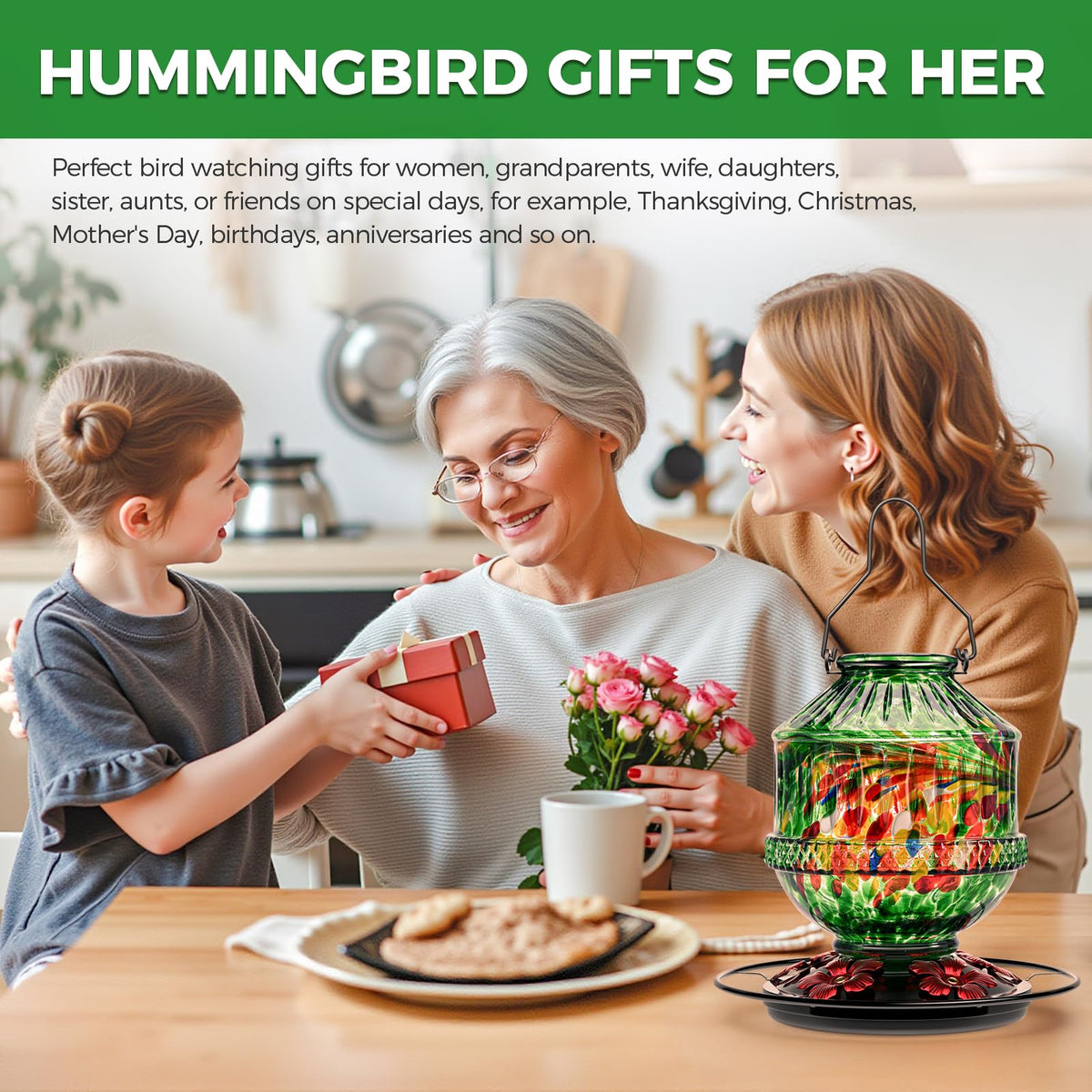 Grete Gotye gift-ready feeder for women and bird lovers