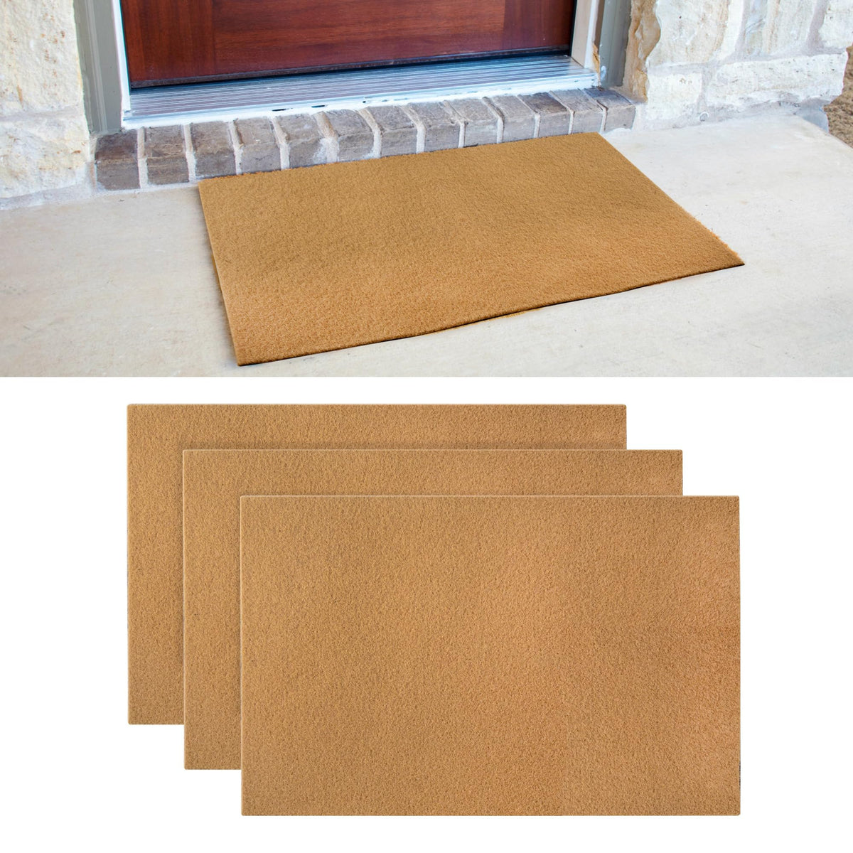 GRETJOB blank door mat 30x17 with non-slip backing ideal for DIY painting projects.