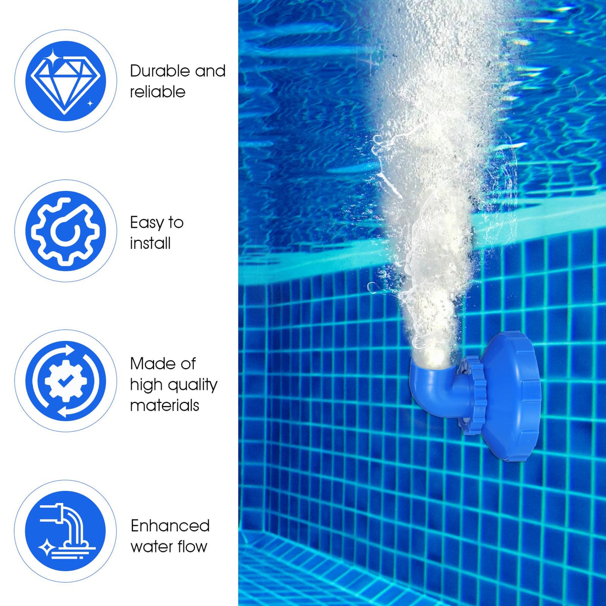 Grevosea ABS plastic jet nozzle offers durable, corrosion-resistant performance.
