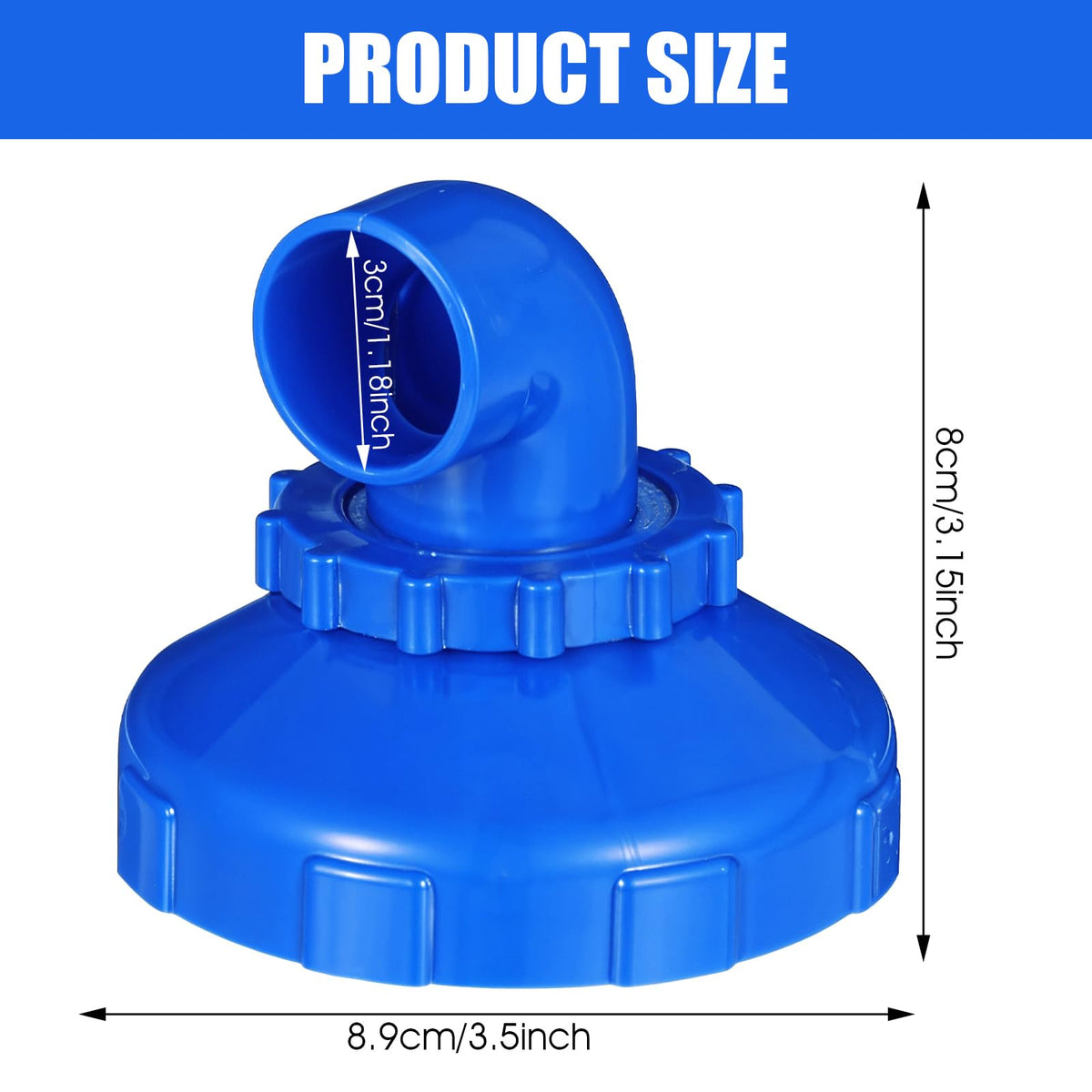 Grevosea pool return jet with hose clamp provides secure, tool-free installation.