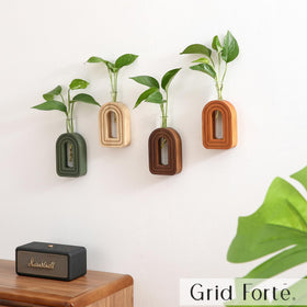 GRID FORTE boho chic wall decor with vases ideal for fresh or dried flowers