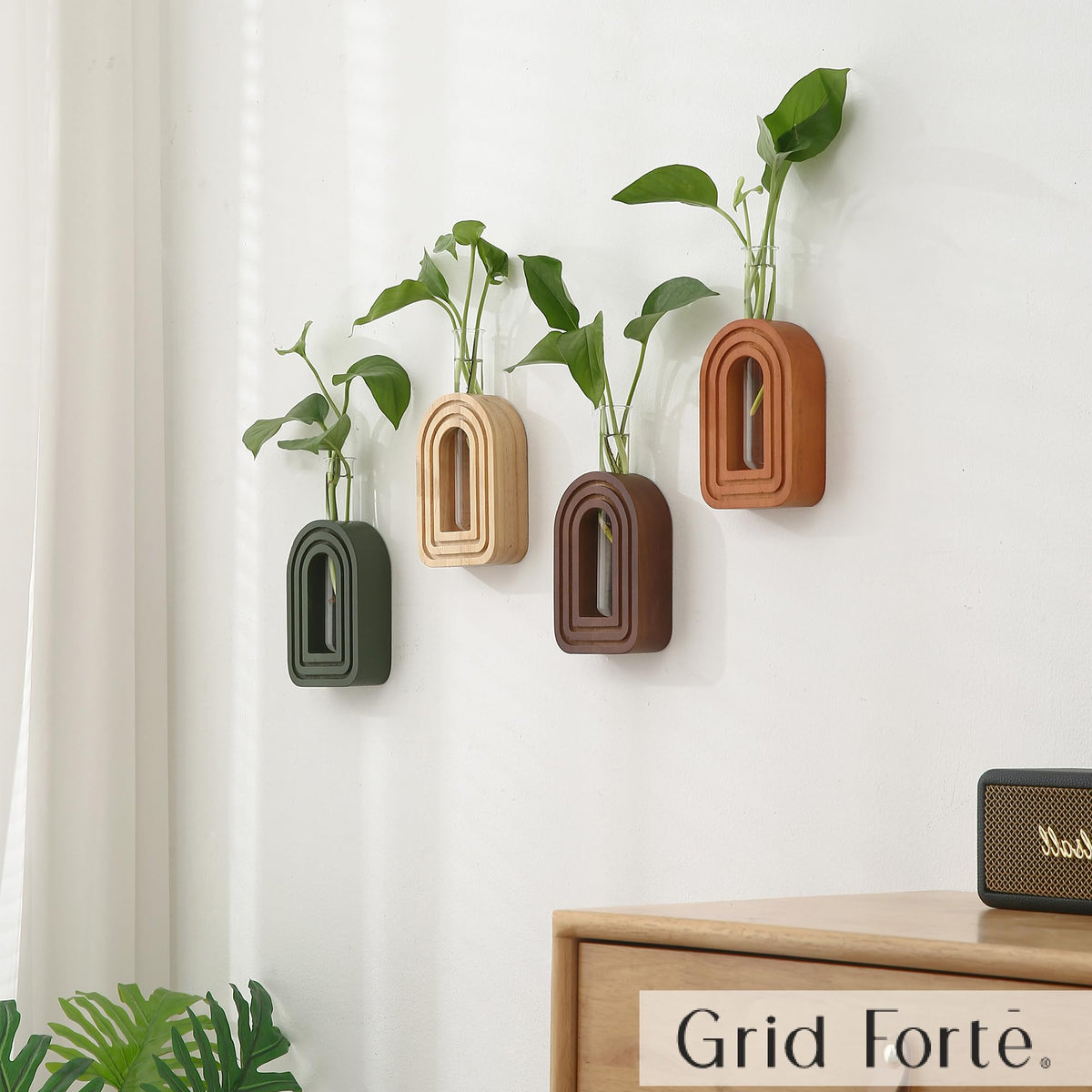 GRID FORTE wall vase hanging arch design enhances living room decor