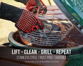 GriAddict 18-inch grill compatibility range includes Big Green Egg and Kamado Joe