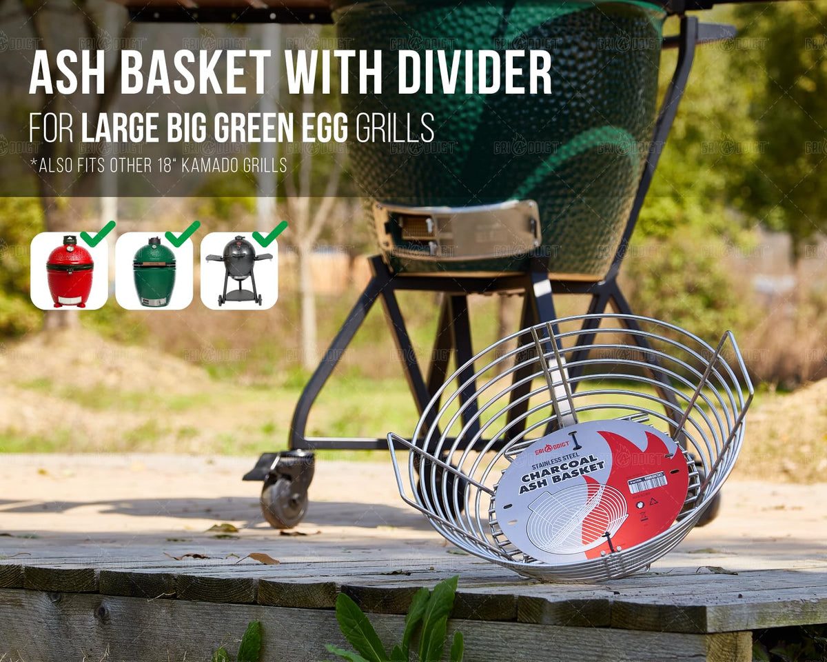 GriAddict replacement basket supports multiple 18-inch grills for flexible cooking