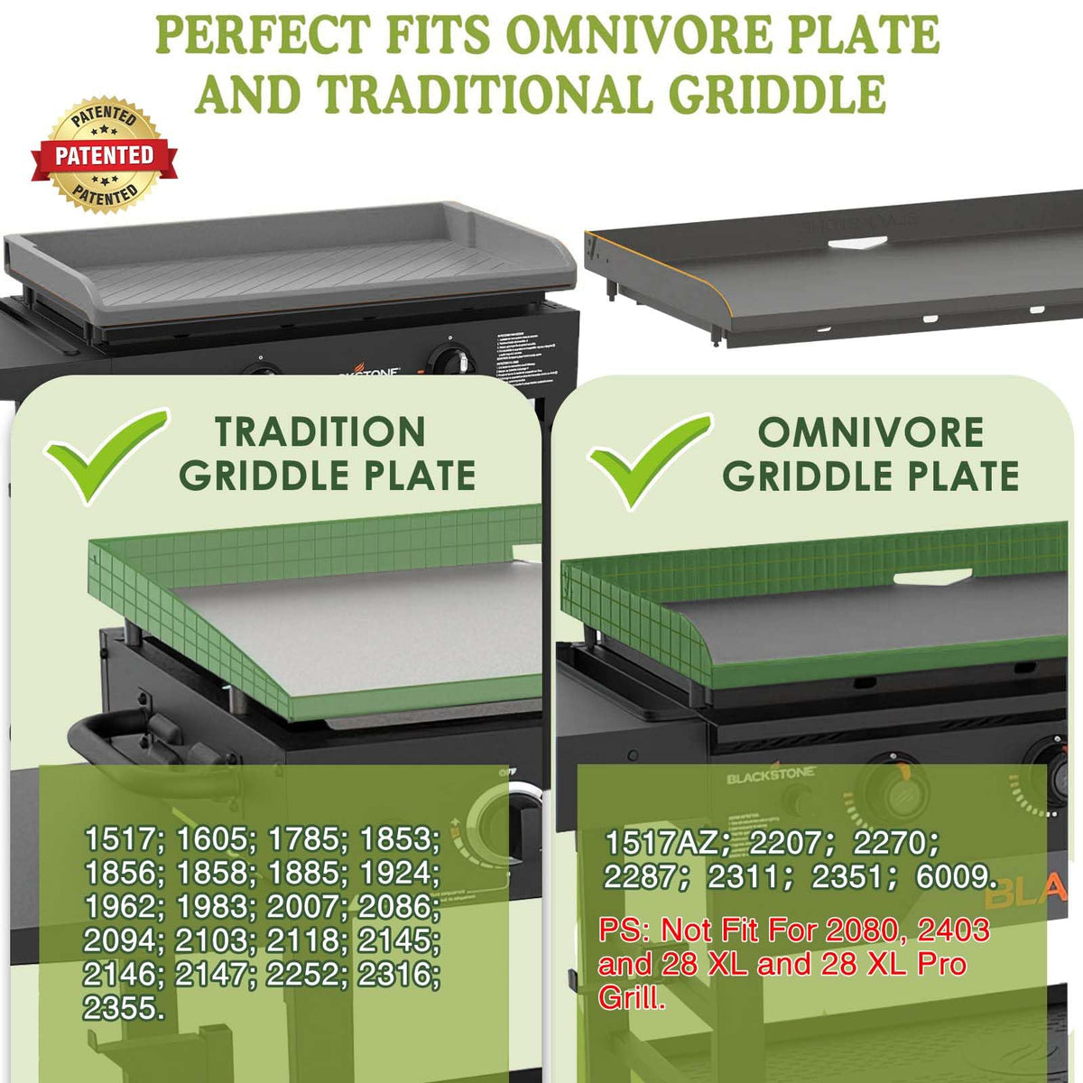 GRIDDLE COVER MAT offers full-edge protection for Blackstone 28-inch griddles.