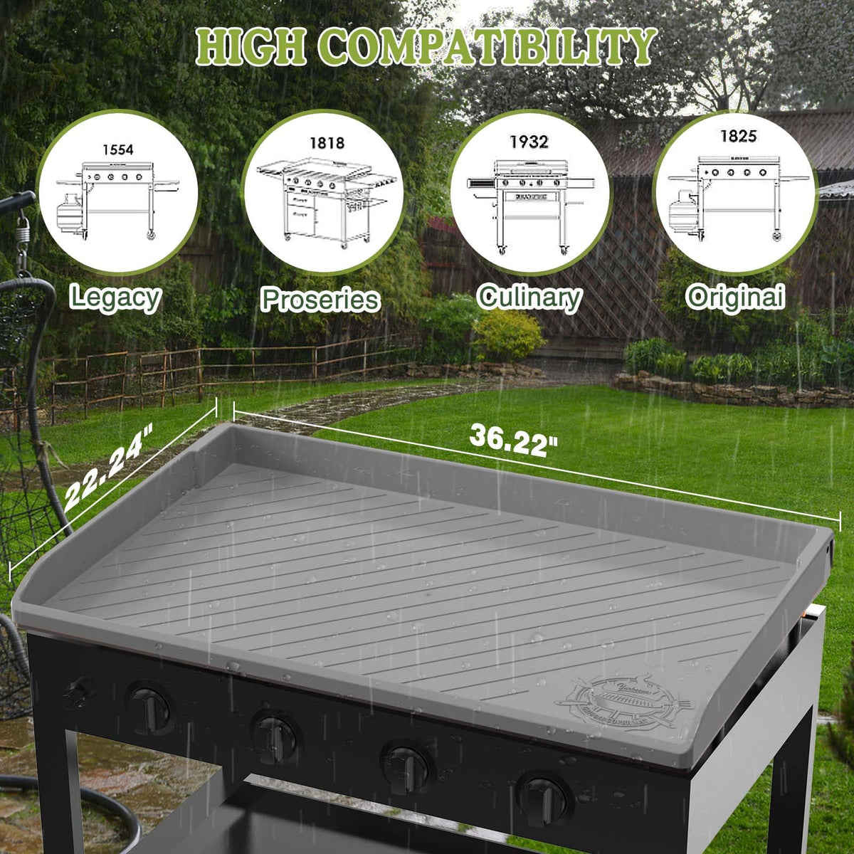 GRIDDLE COVER MAT easy to clean with damp cloth after cooking