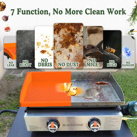 Keeps the griddle surface dry and clean, helping extend its life.