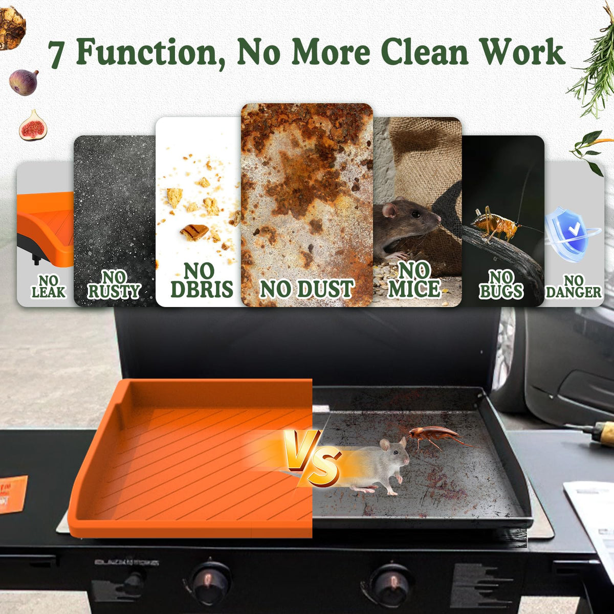 GRIDDLE COVER MAT heat resistance up to 400F for safe handling