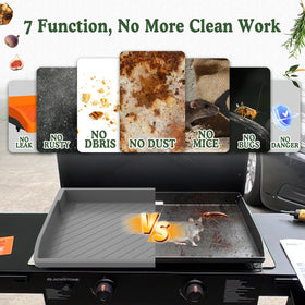 GRIDDLE COVER MAT withstands up to 400℉, ideal for post-cook storage.