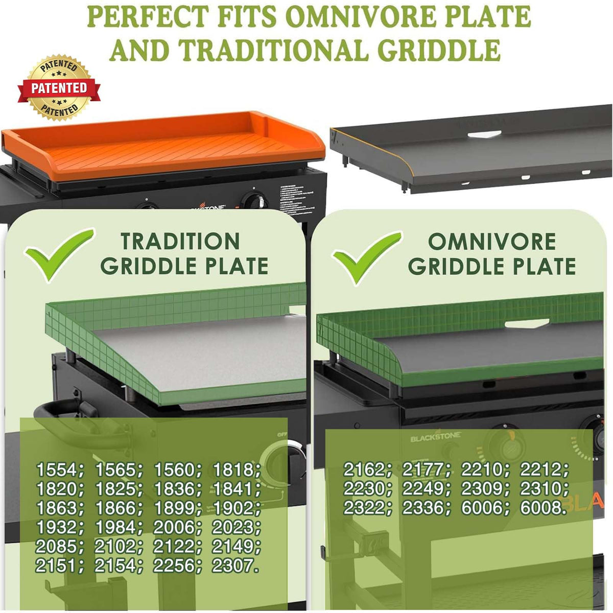 GRIDDLE COVER MAT orange 36-inch compatibility fits a wide range of Blackstone models