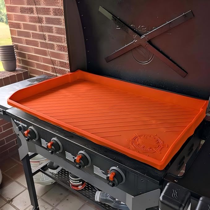 GRIDDLE COVER MAT orange omnivore plates protection keeps moisture away
